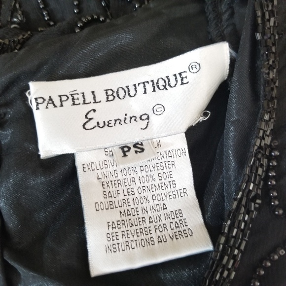 Adrianna Papell Boutique beaded back zipper vintage black top women's size PS - Picture 8 of 9